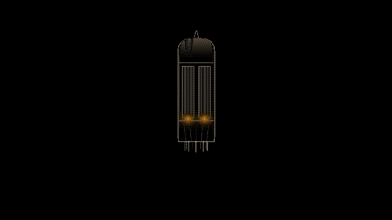 12AX7: Preamp tube, twin triodes