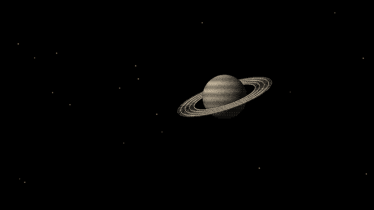 Saturn: Rings in front and behind