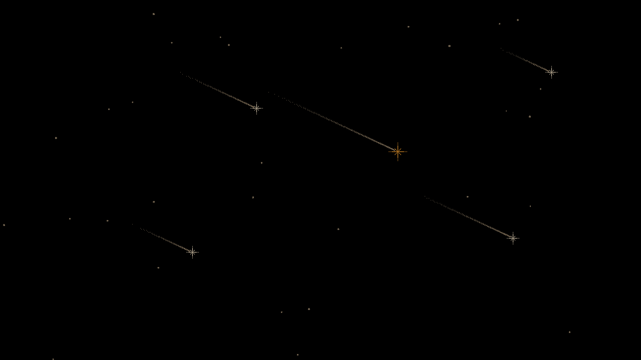 Star shower: Shooting stars, amber head