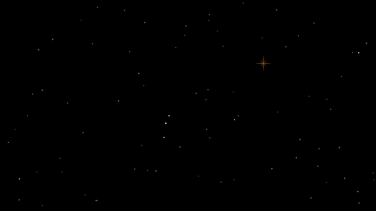 Sparkle: Night sky, one amber twinkle