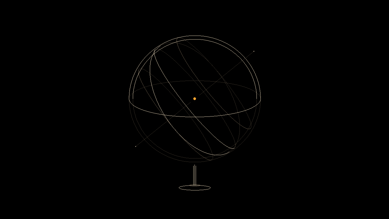 Armillary: Rings round an amber sun