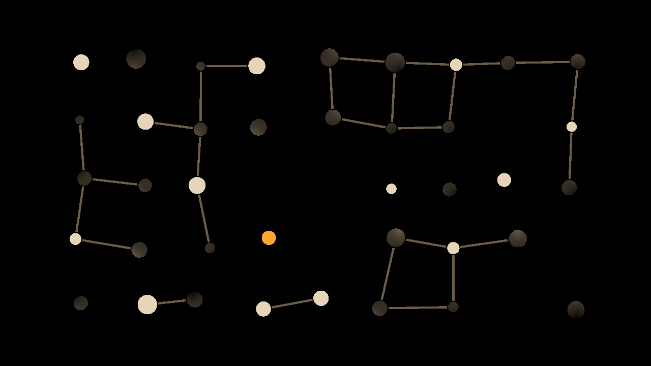 Dot pattern: Dots joined by thin lines