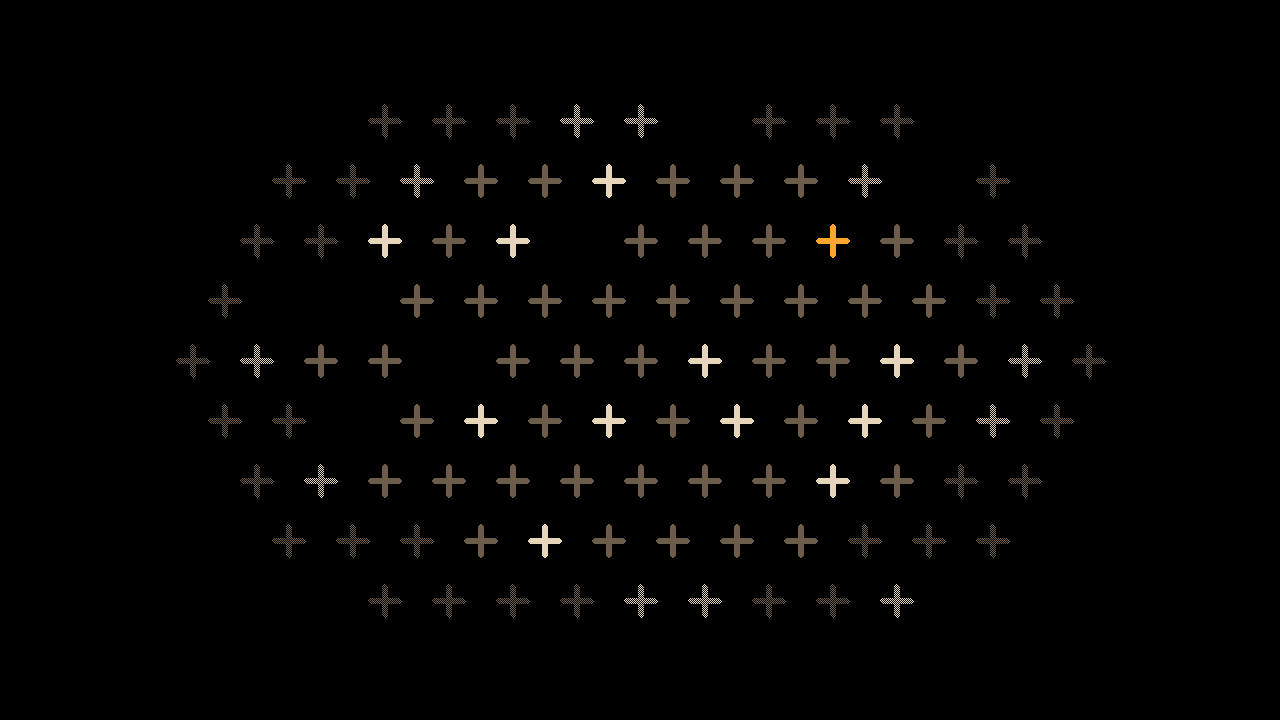 Crosses: Fading field, one amber