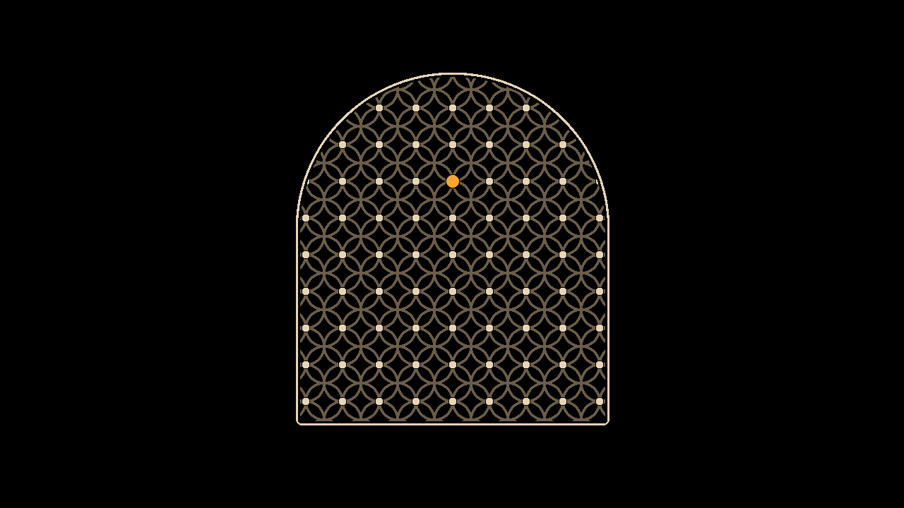 Quatrefoil: Cathedral radio grille
