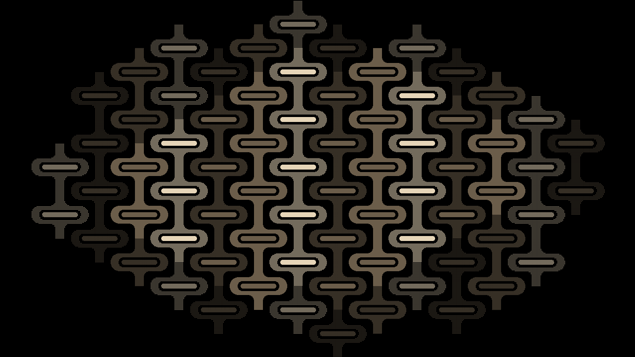 Pill chains: Stems swelling into lozenges