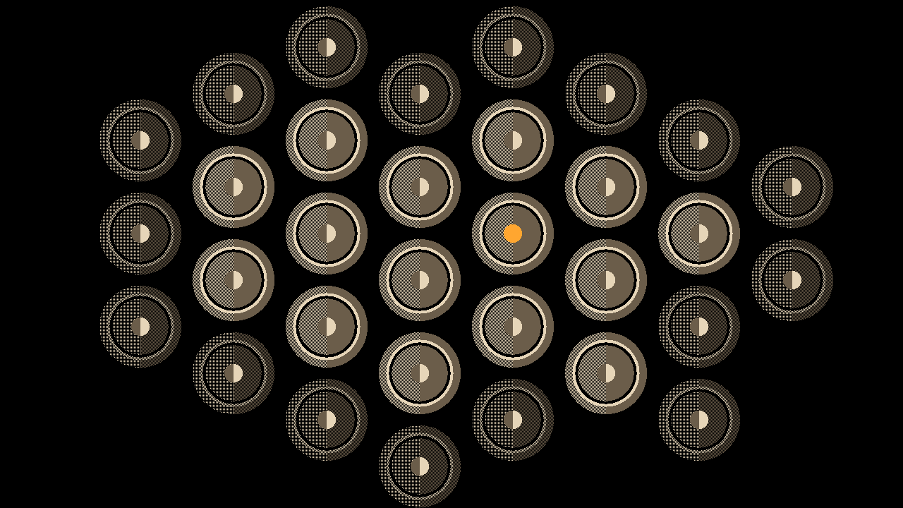 Split circles: Halved discs in columns