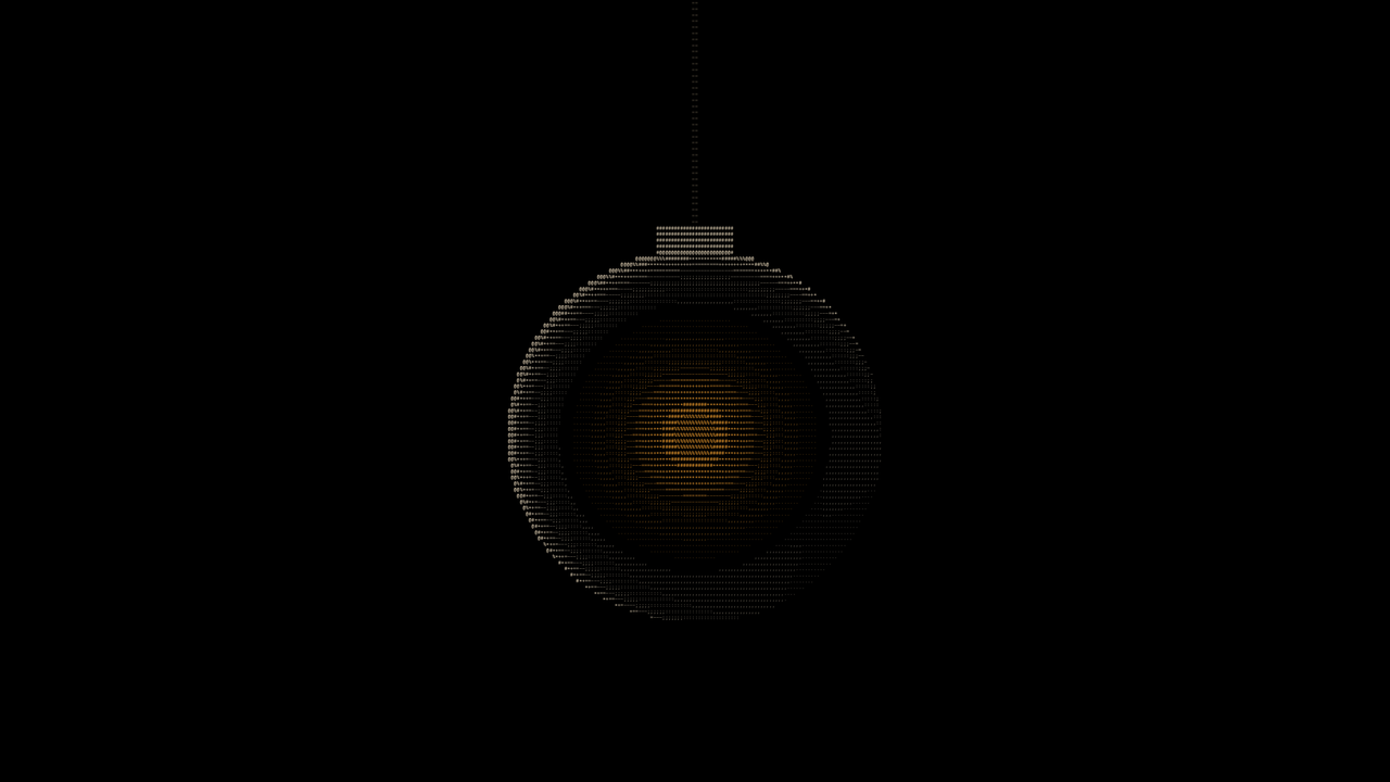 Globe lamp: Opal pendant, lit