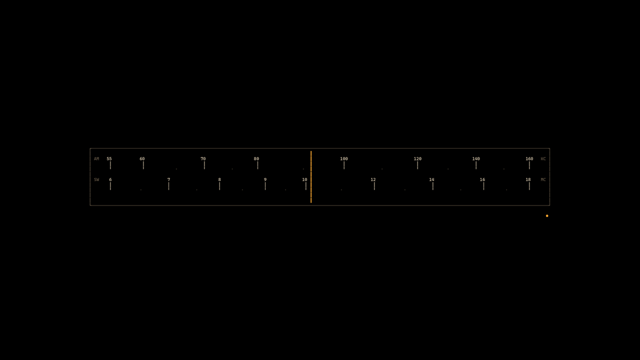 Dial: Slide-rule radio dial