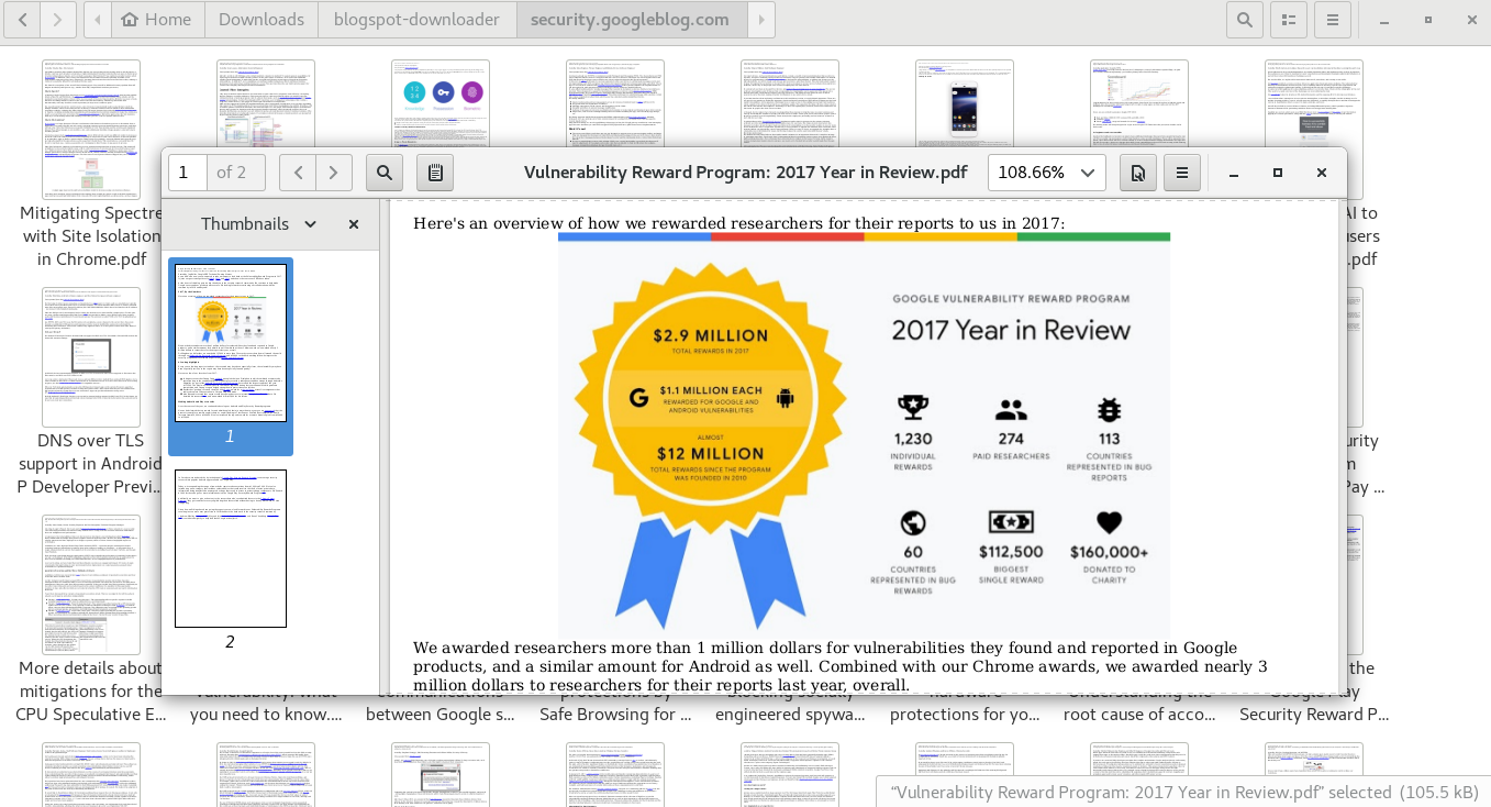 download blogspot site as rss feed in pdf without file limits google