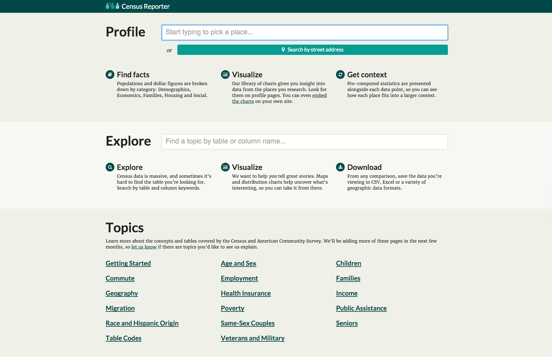 Census Reporter Homepage