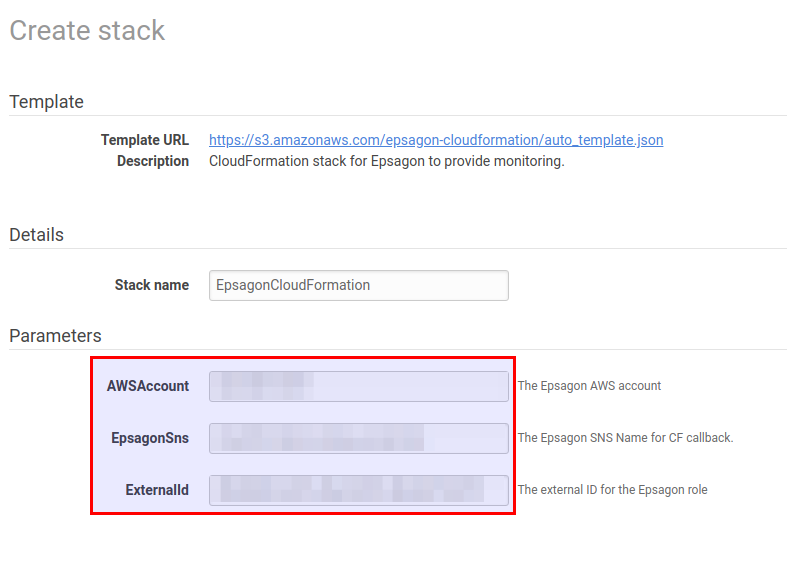 CloudFormation parameters