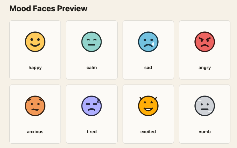 Mood faces preview
