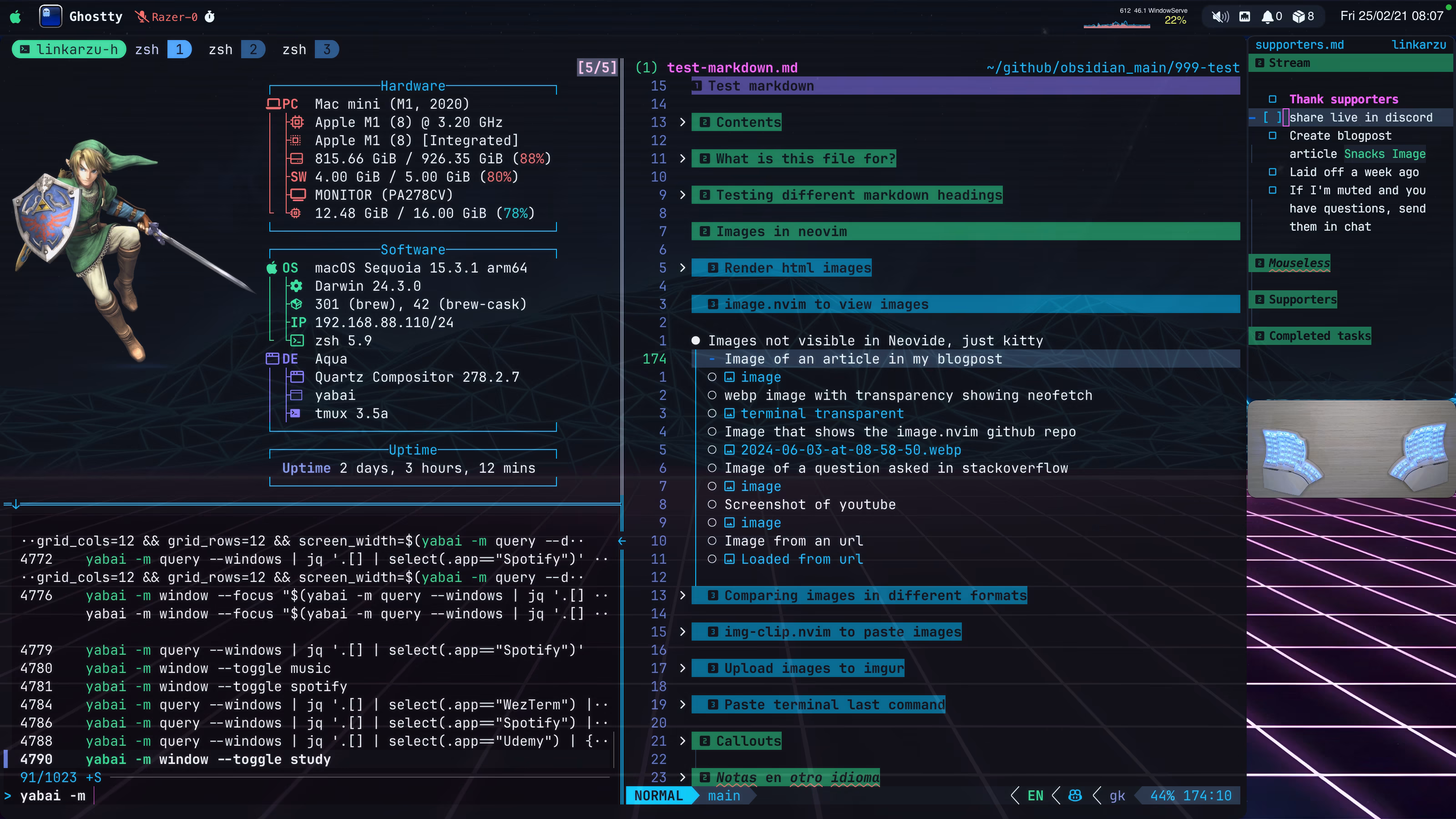 How my macOS looks as of Feb 2025 