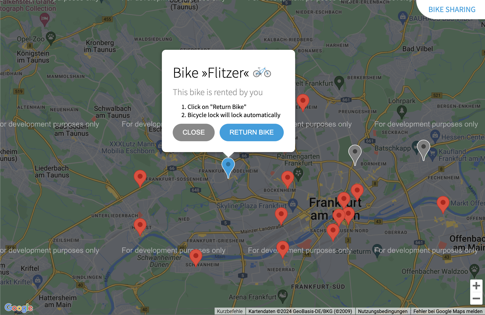 Web Based Bike Sharing Application