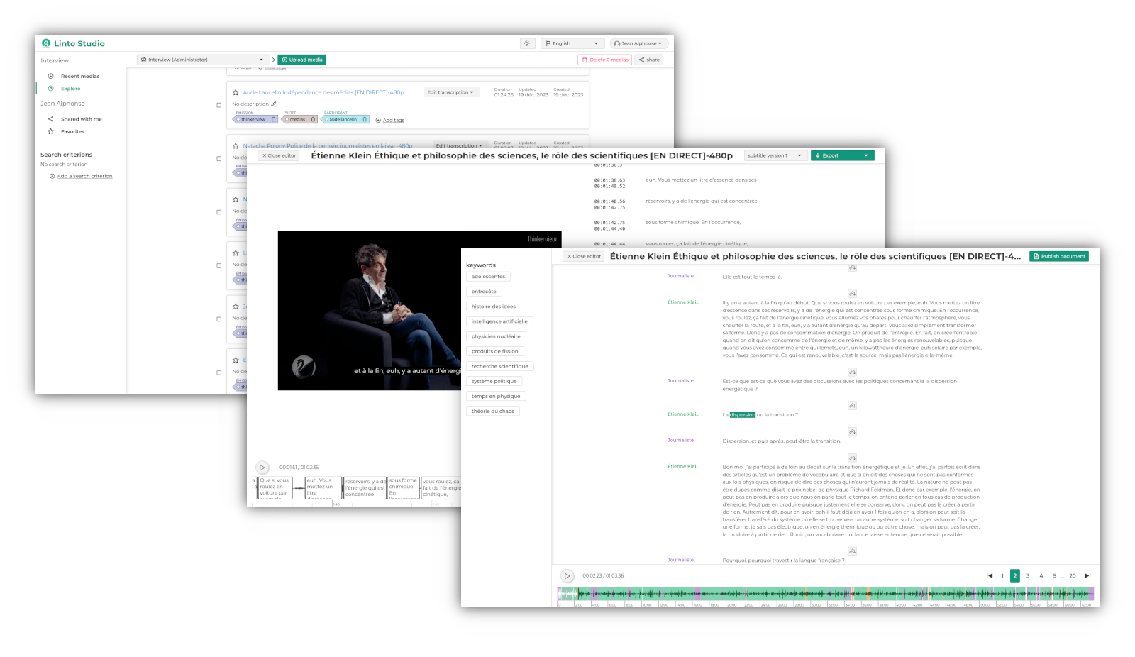 screenshot of LinTO Studio