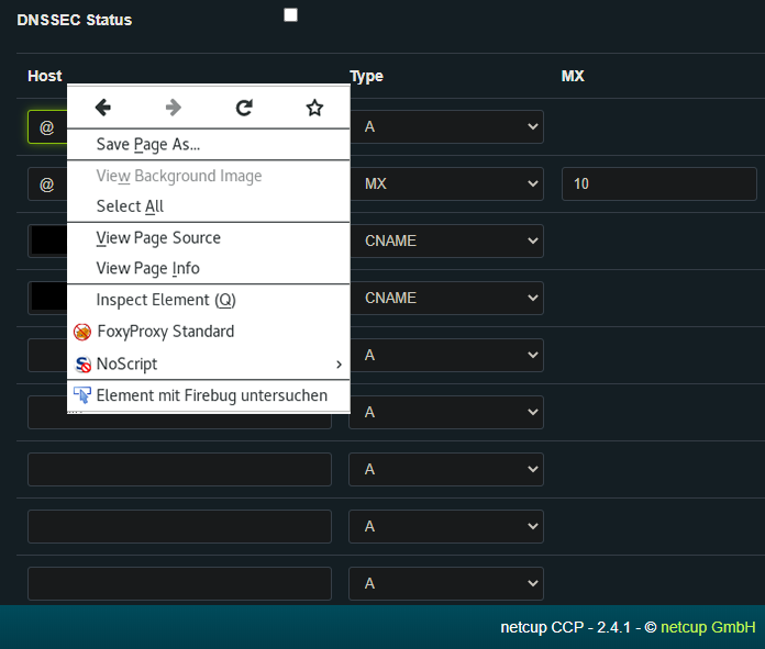 DNS entries for a domain