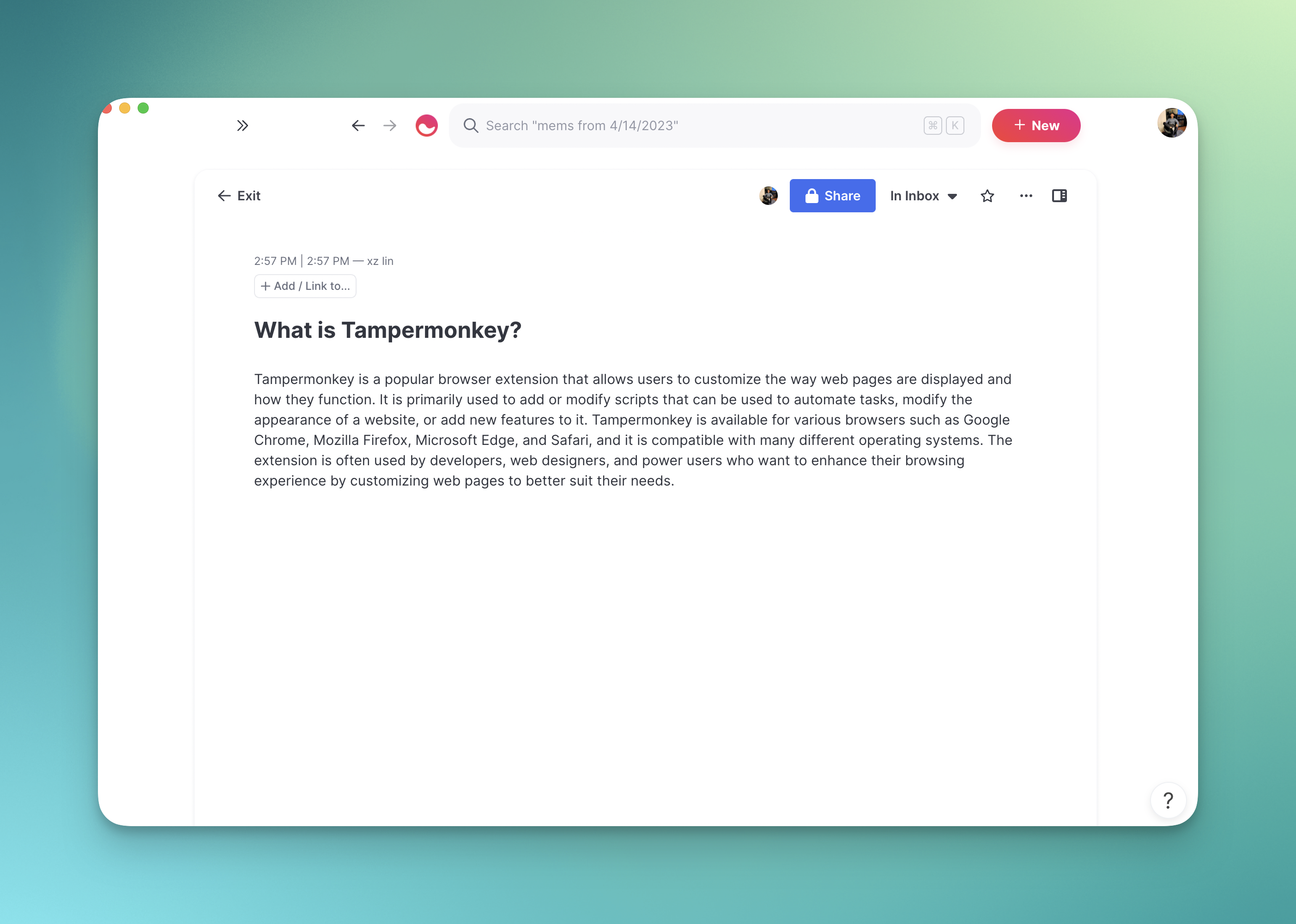 GitHub - linxz-coder/Mem: mem it for chatGPT
