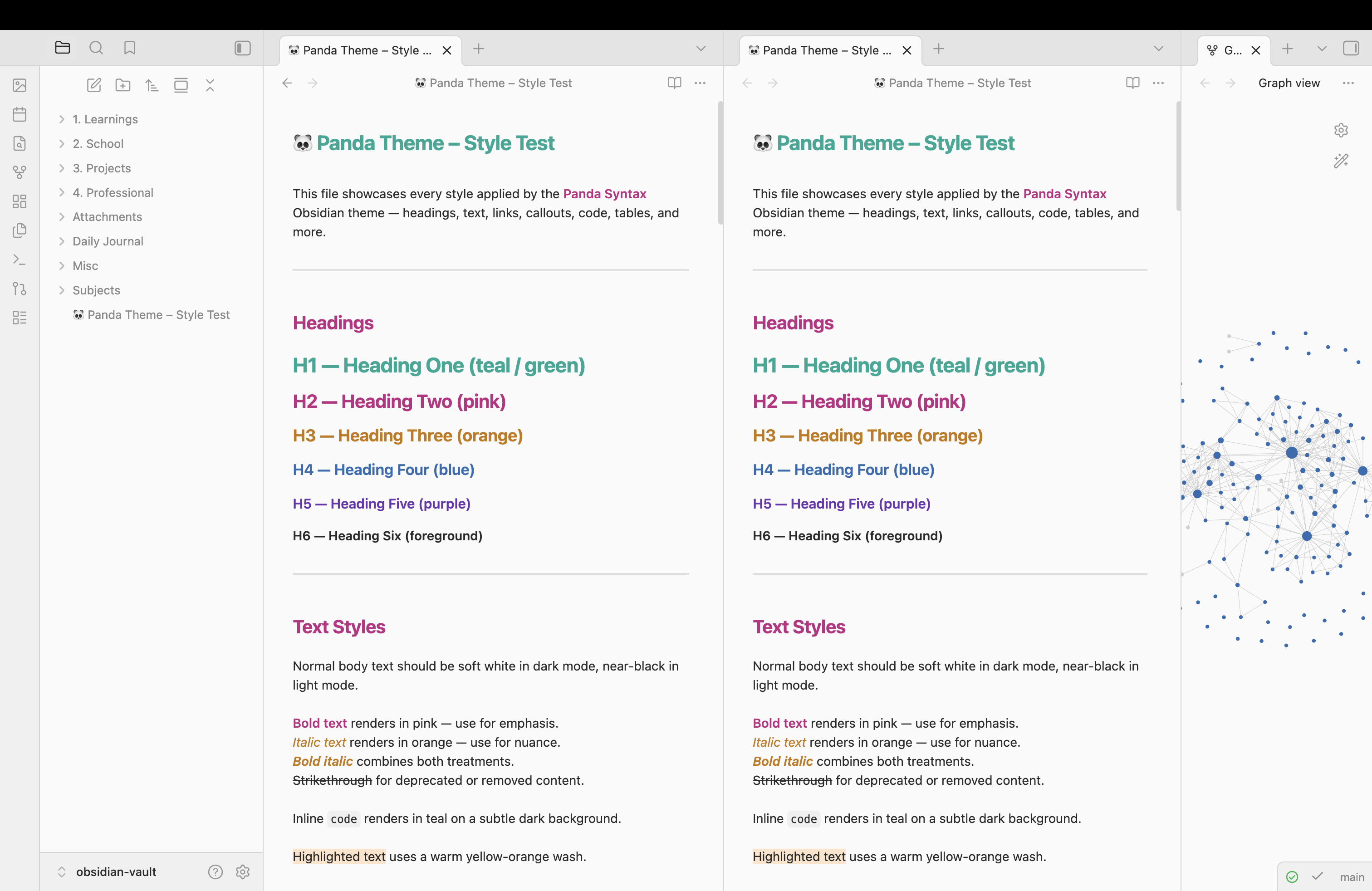 Panda Syntax - light mode