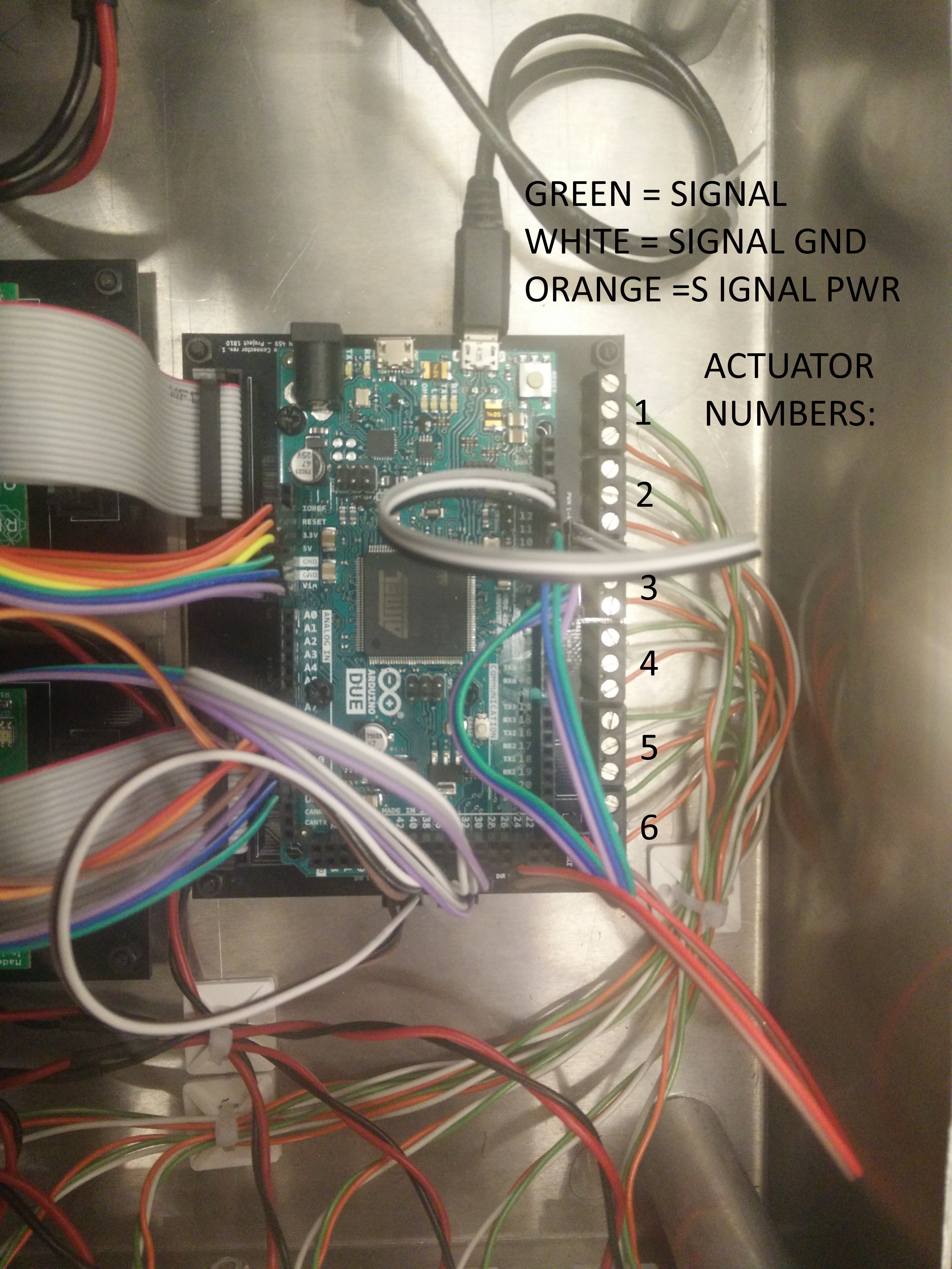 Picture of Arduino I/O wiring