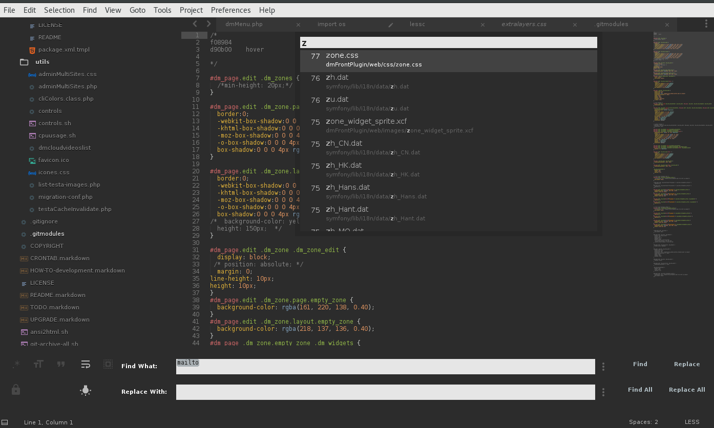 screenshot 1 lioshiTheme on sublime Text 3