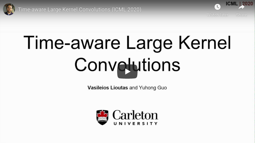 Time-aware Large Kernel Convolutions (ICML 2020)