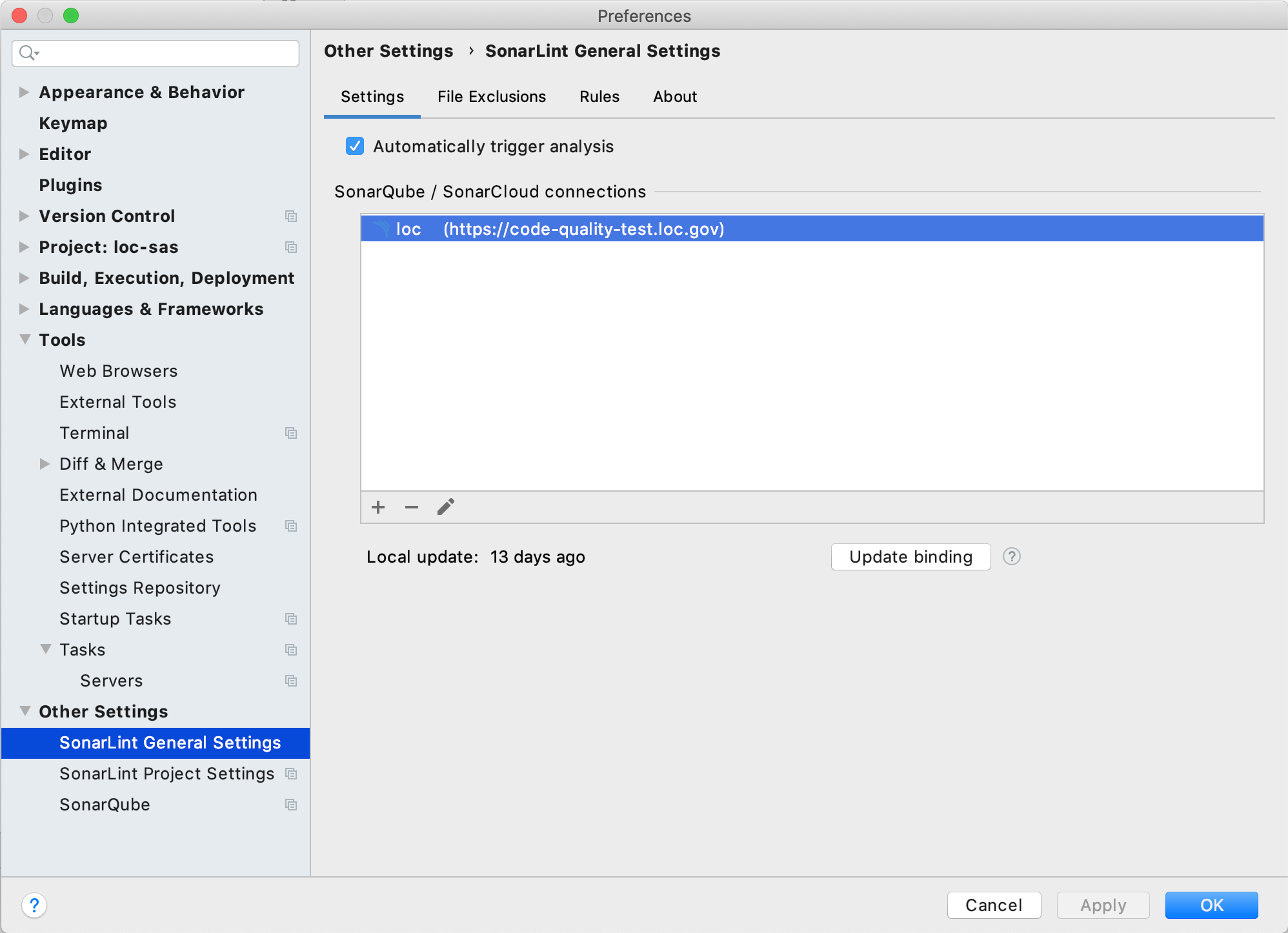 Configure SonarLint General