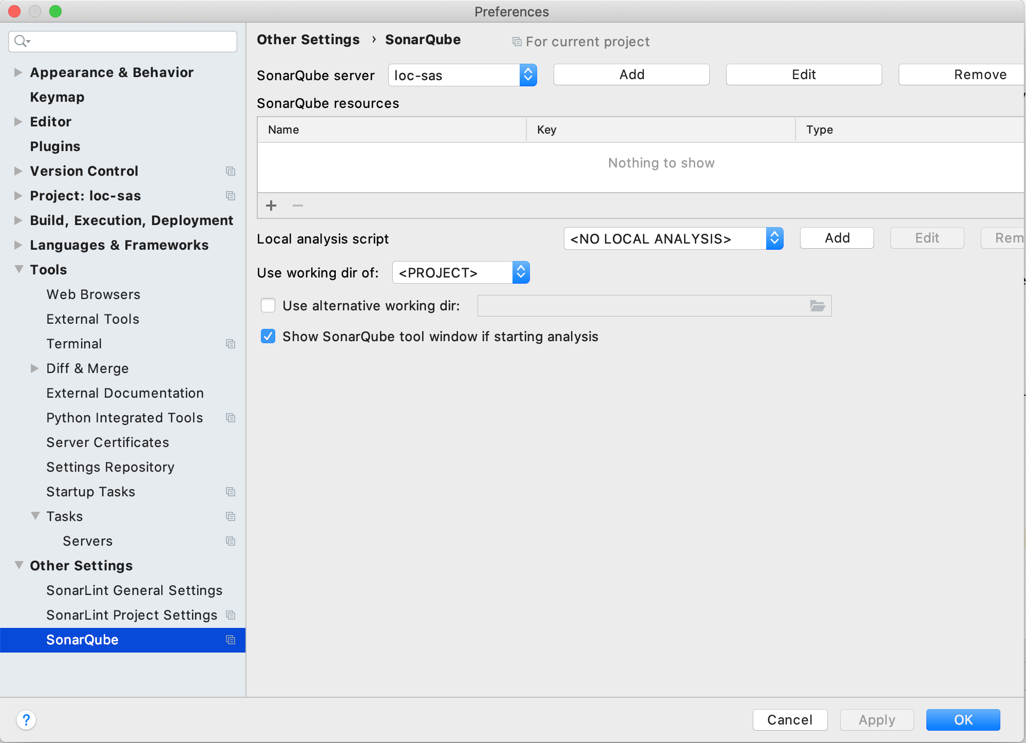 Connect to SonarQube Server