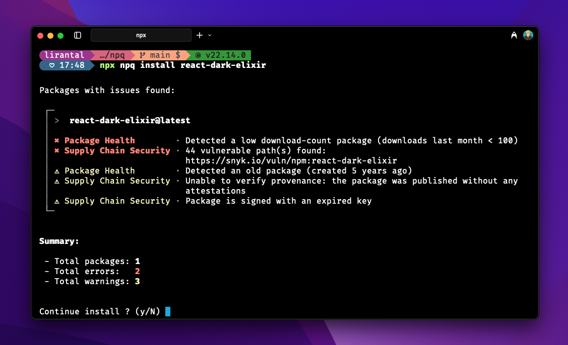 npq demo screenshot