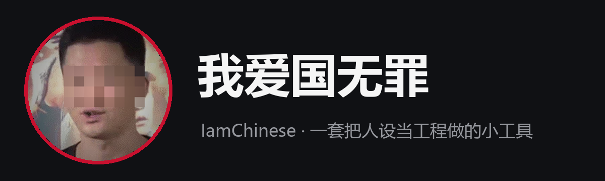 I am Chinese · 我爱国无罪
