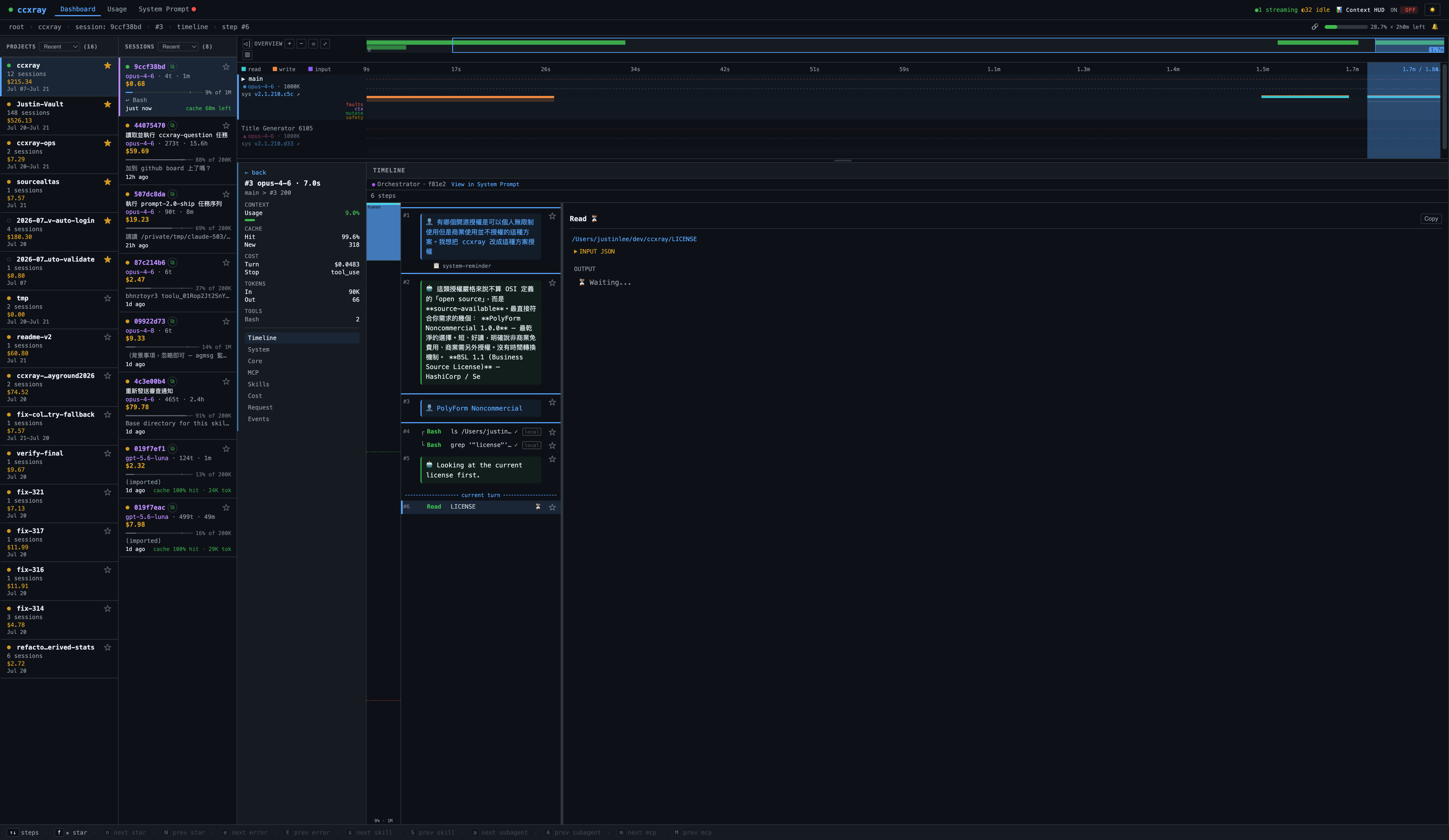 ccxray dashboard