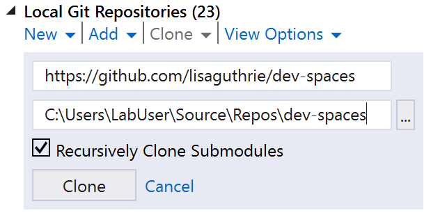 Clone repository