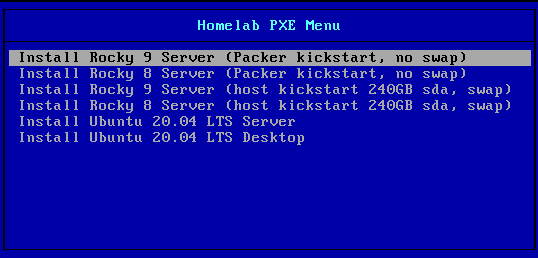 Homelab PXE Boot
