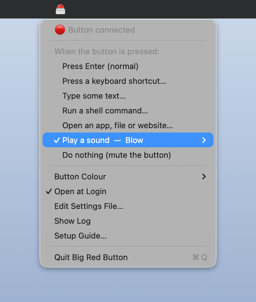 Mac: choose what the button does