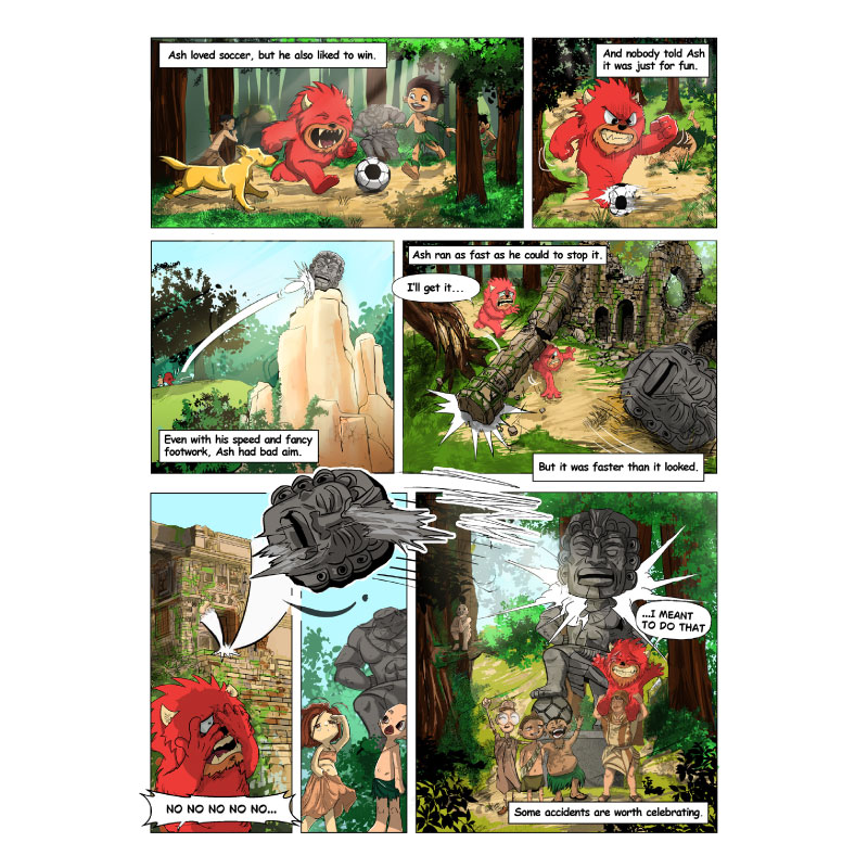 Inside: a fast-moving comic story
