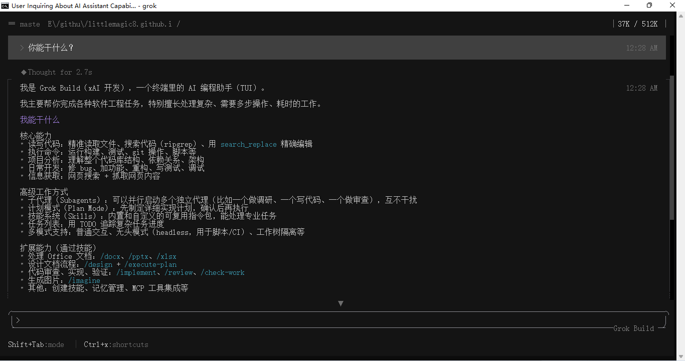 Grok Build 能力介绍