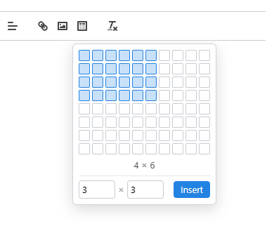 Table editing