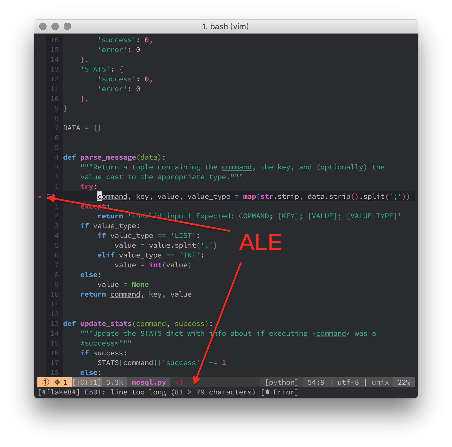 Vim syntax checker