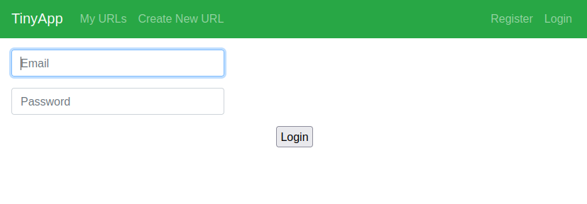 "Login page after registration"