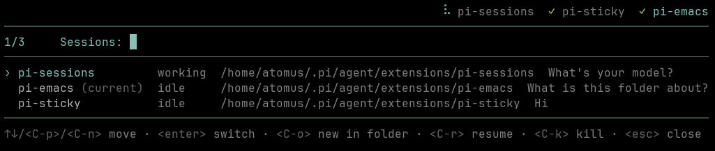pi-parallel-sessions screenshot 1