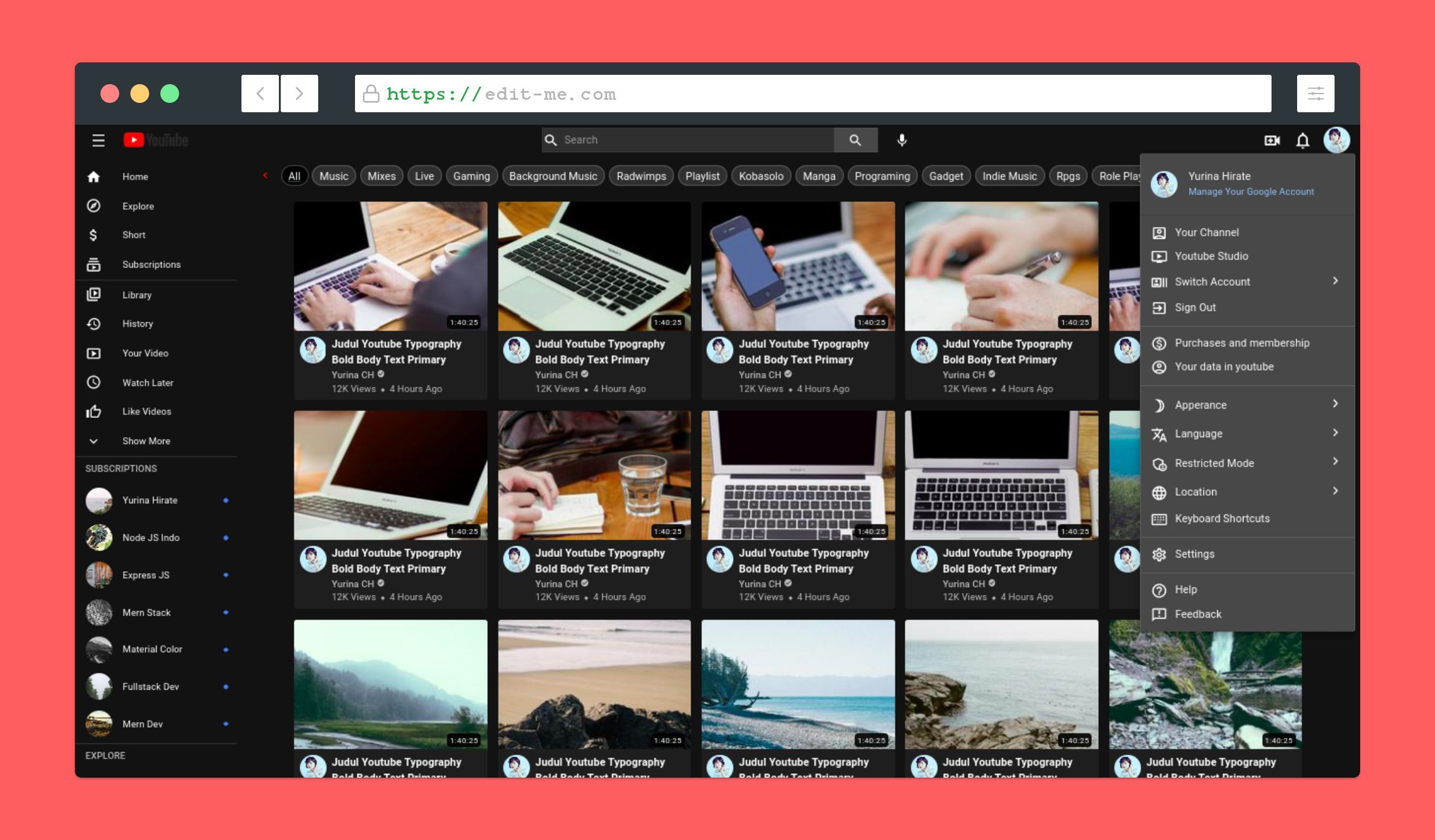 GitHub - livingdolls/youtube-material: Youtube Material UI Clone · GitHub