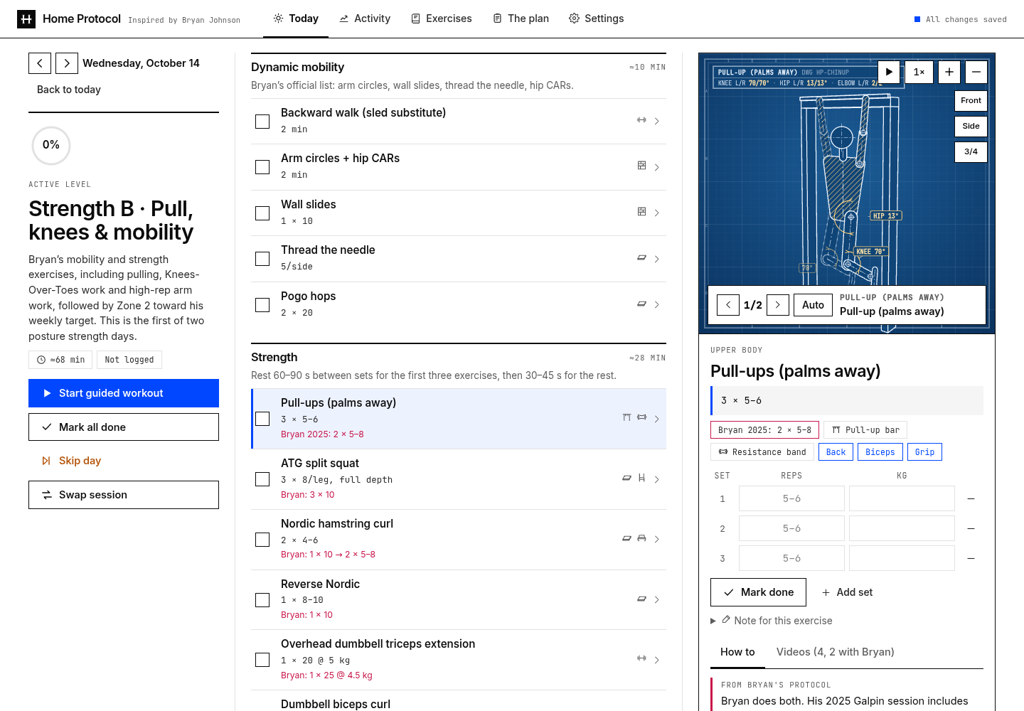 Lab theme with Blueprint animation: a ruled Swiss layout in three columns