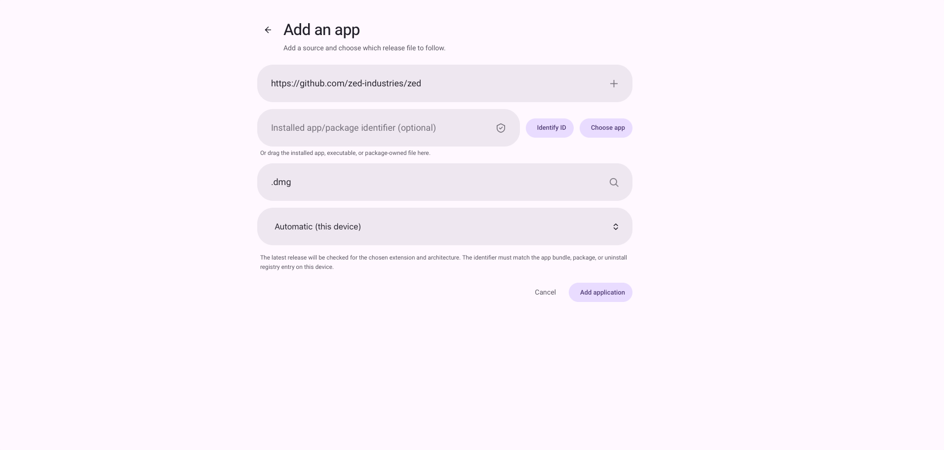Add App Page