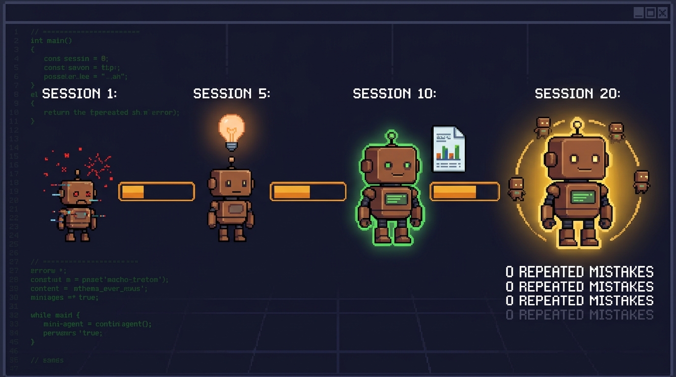 session 1 to session 20 — zero repeated mistakes