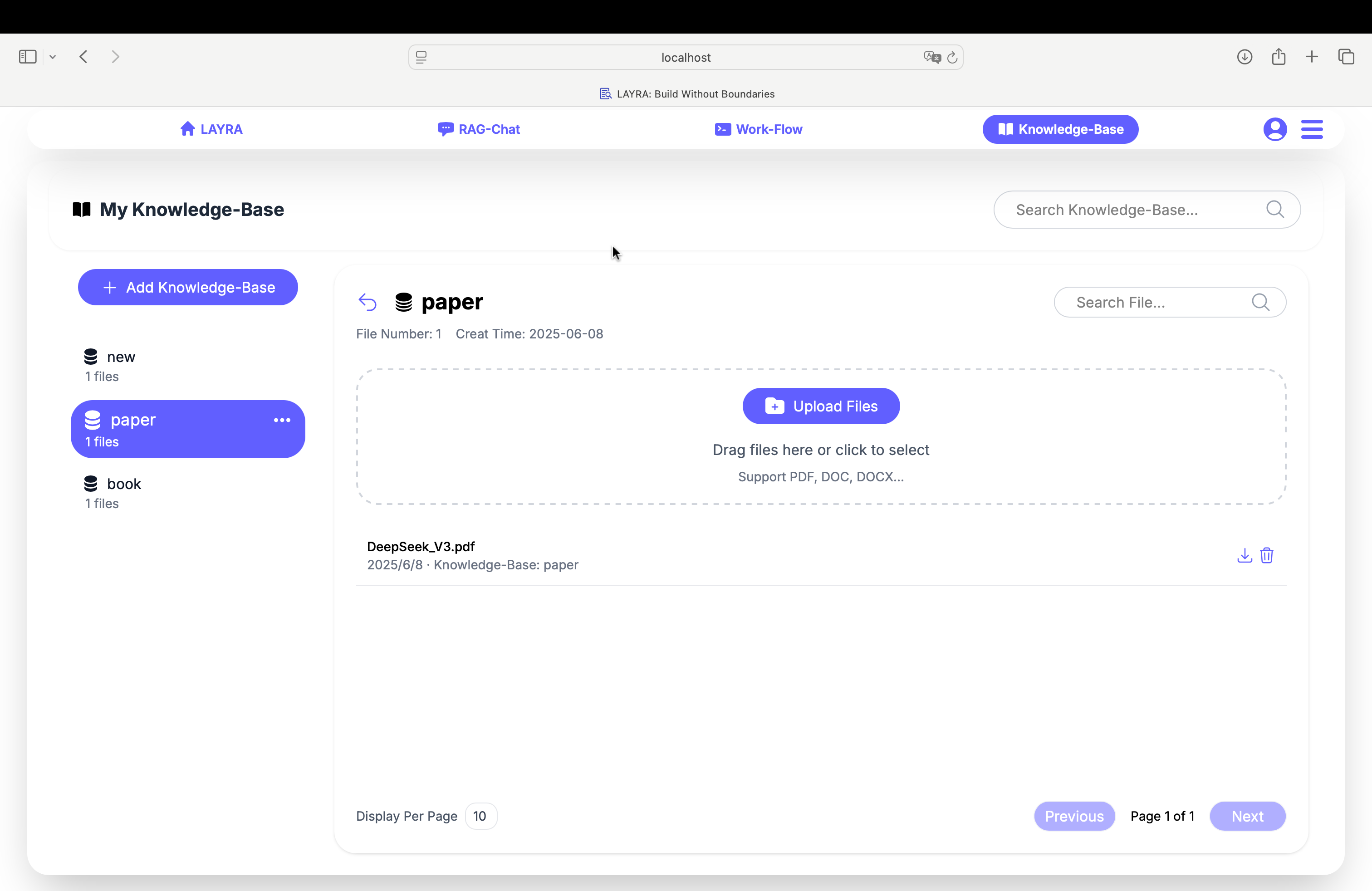 Knowledge Base Screenshot