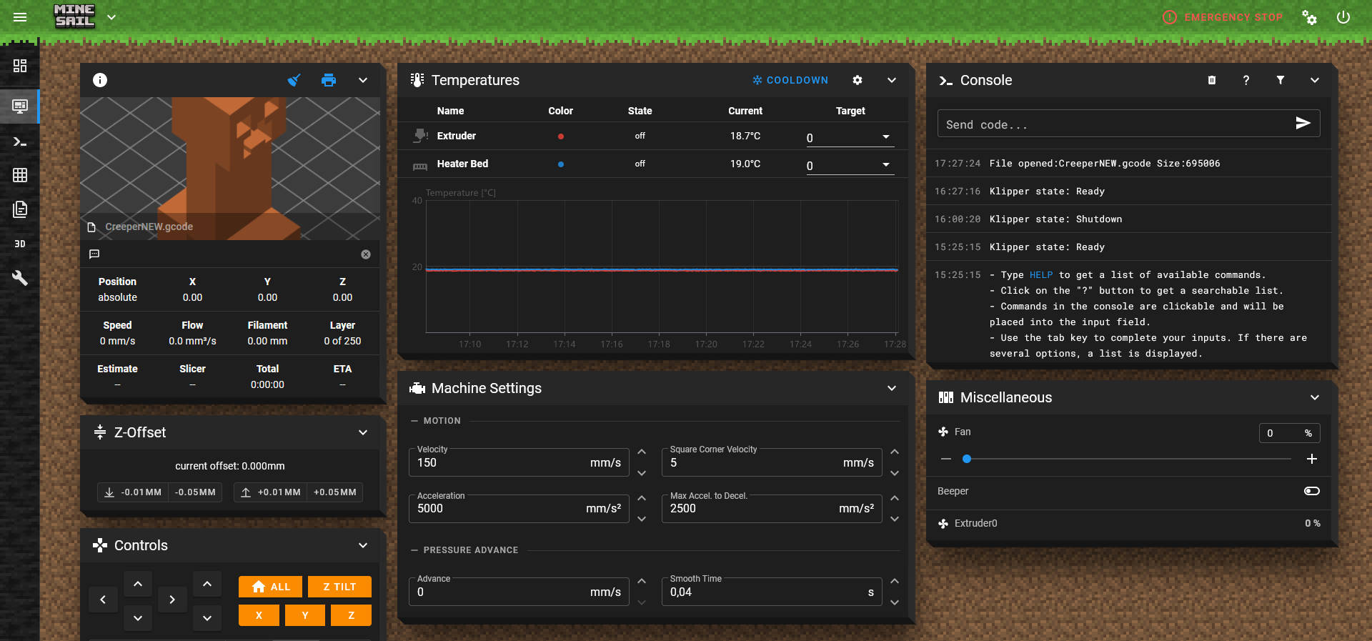 Minesail - a Minecraft theme