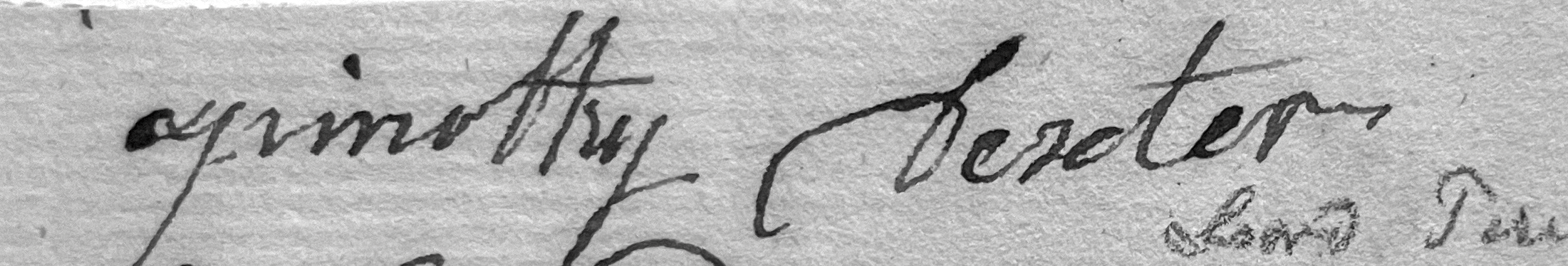 signature of timothy dexter