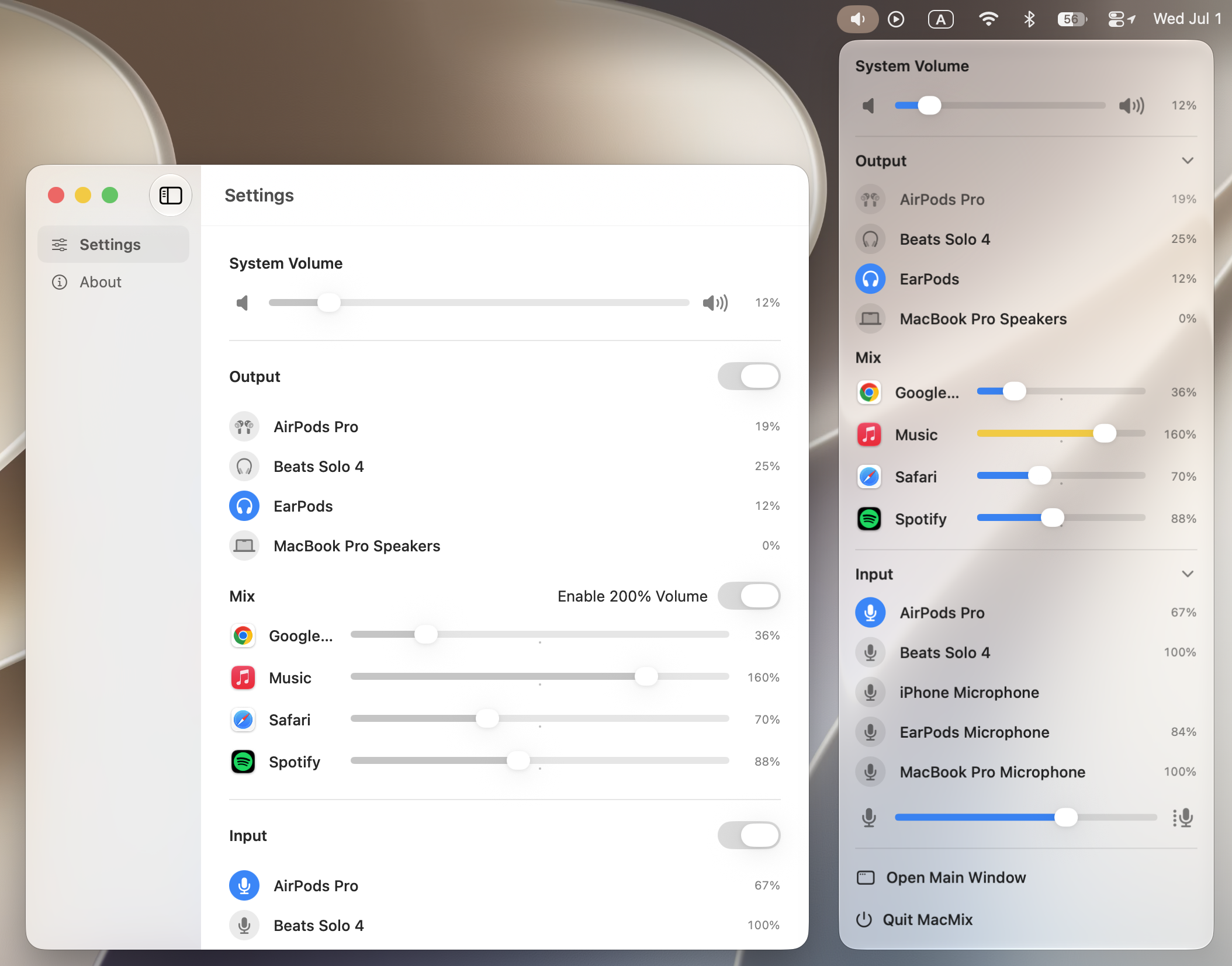 MacMix screenshot 1