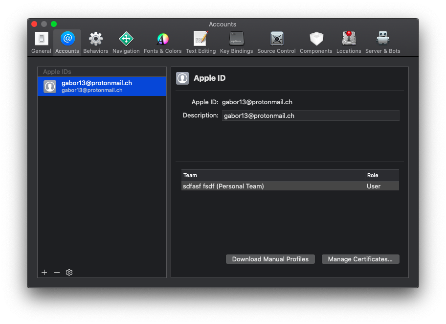 Add developer account to Xcode 2