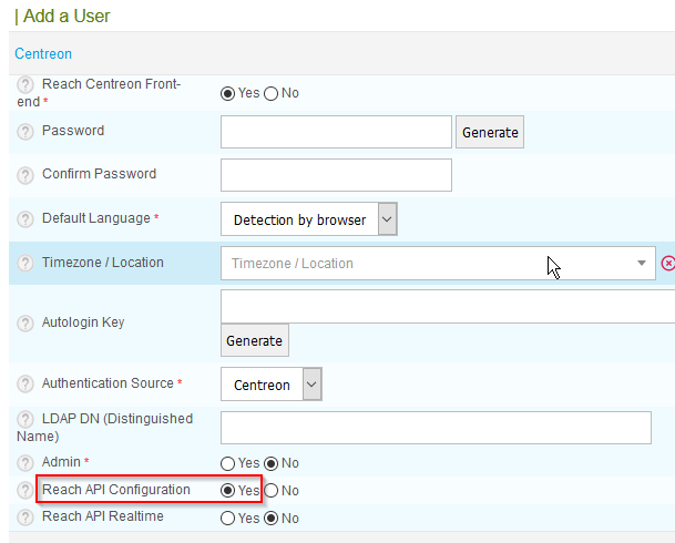 User Centreon