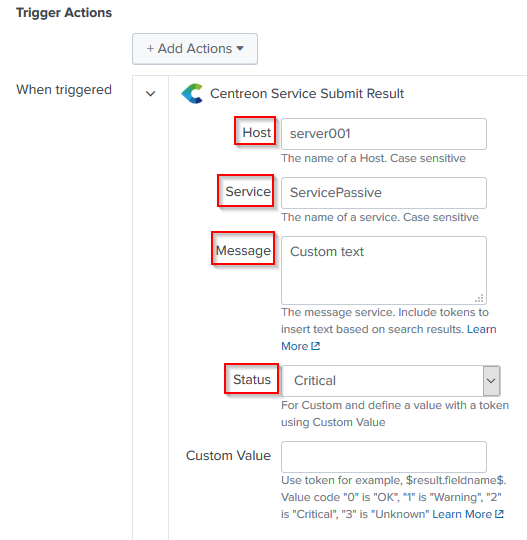 Splunk trigger